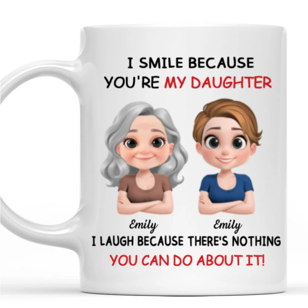 Mom Daughter - Personalized Custom Coffee Mug - Image 6