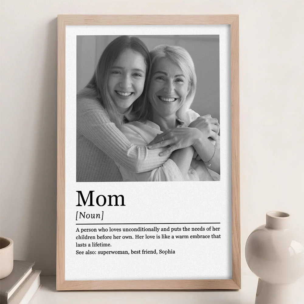 Mom Definition Custom Photo - Personalized Custom Poster - Image 2