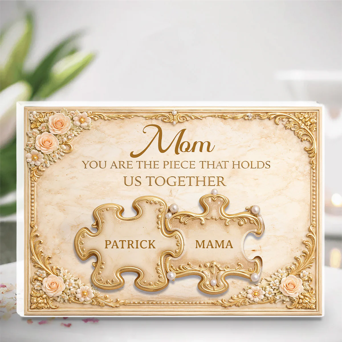 Mom Hold Us - Personalized Custom Acrylic Plaque - Image 2
