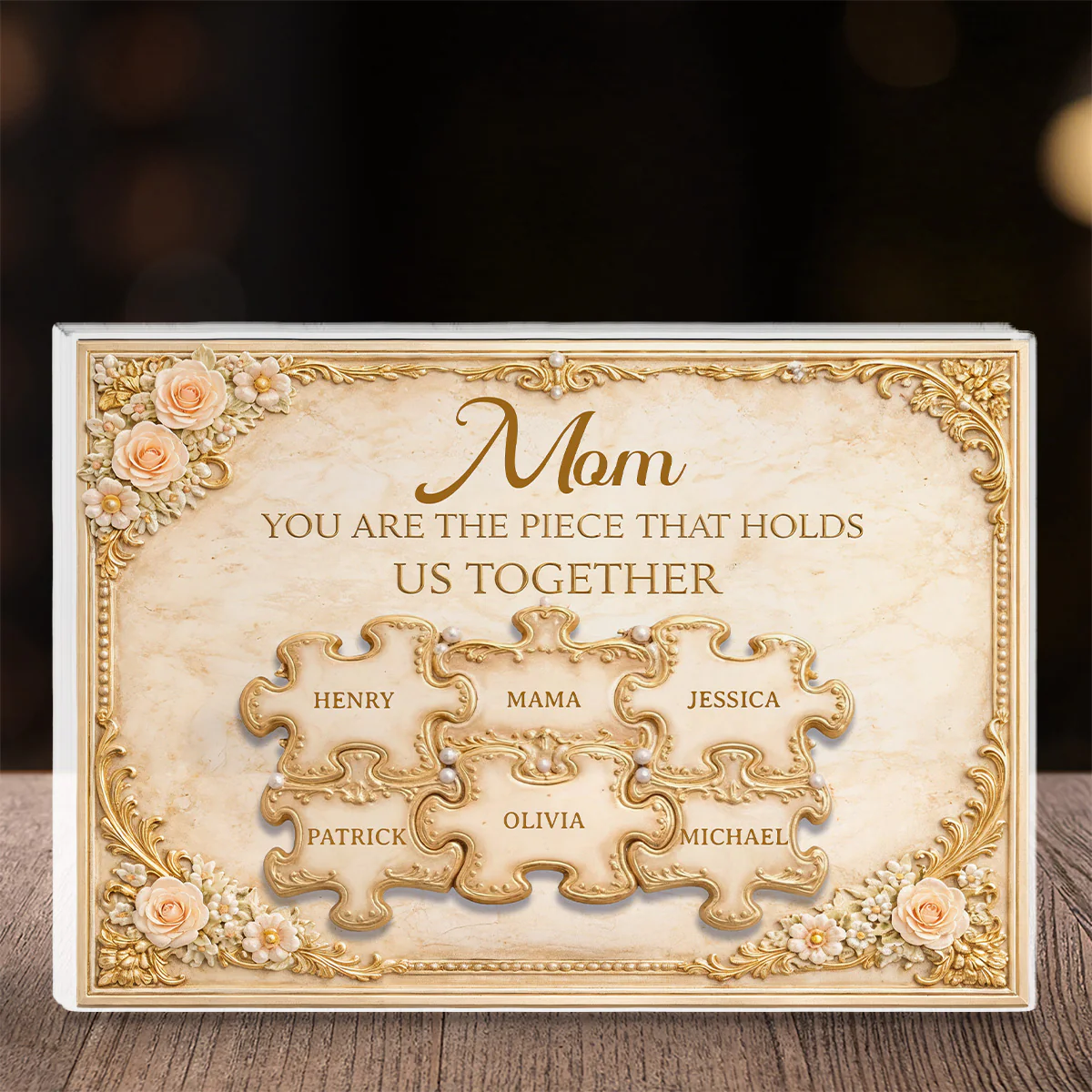 Mom Hold Us - Personalized Custom Acrylic Plaque - Image 3