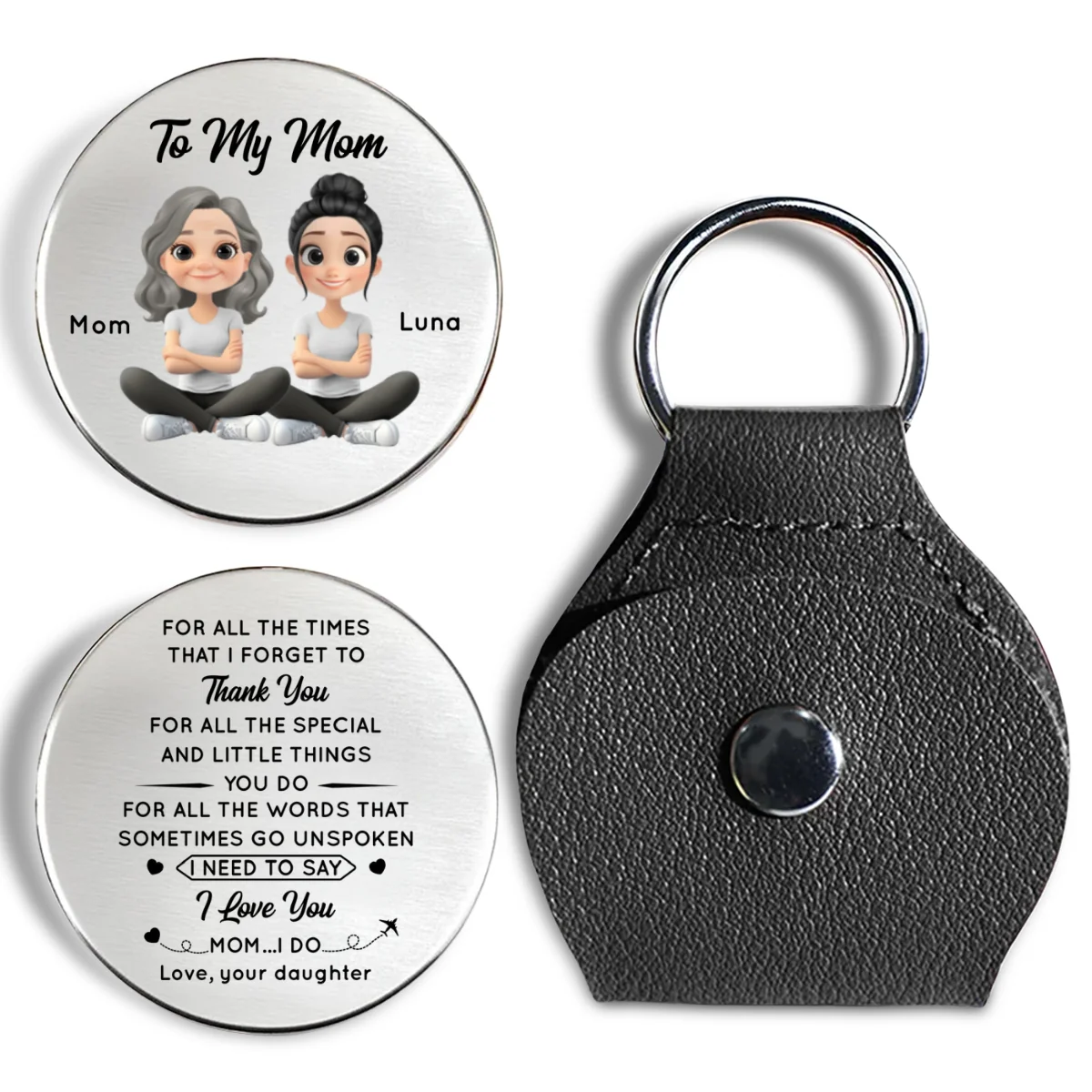 Mom I Do - Personalized Custom Pocket Hug - Image 6