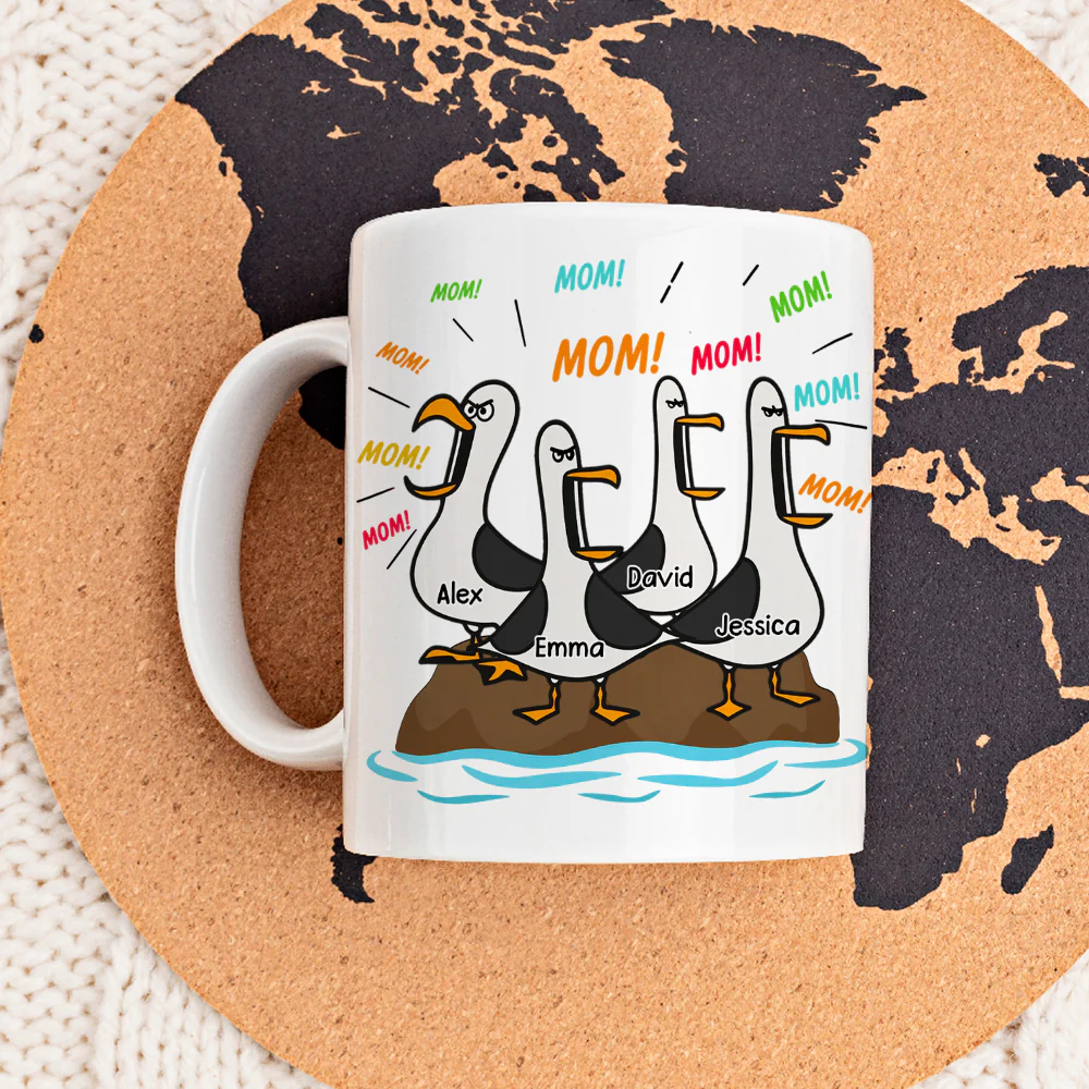 Mom Mom Mom Mom - Personalized Custom Coffee Mug - Image 6