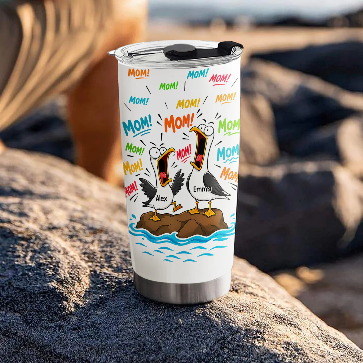 Mom Mom Mom Mom - Personalized Custom Tumbler - Image 5
