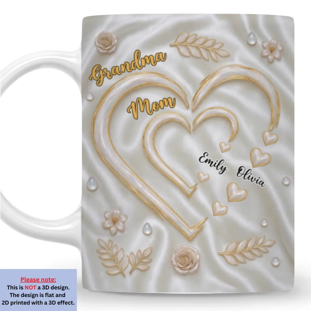 Mommy Heart - Personalized Custom 3D Inflated Effect Mug - Image 6