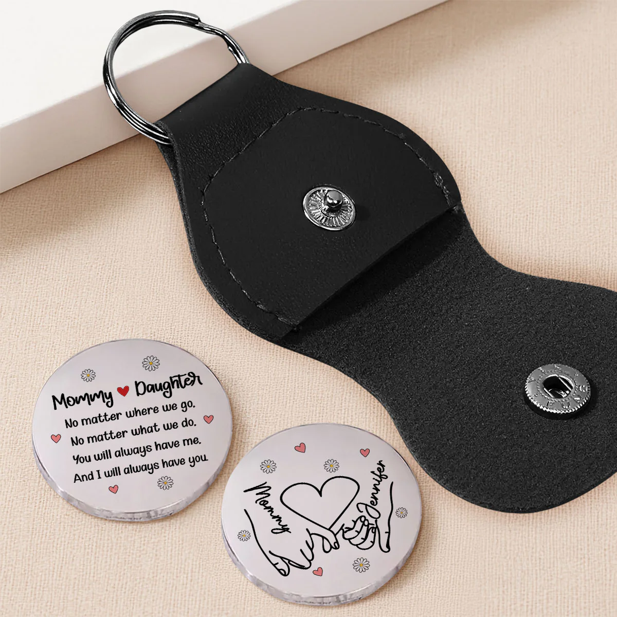 Mother And Daughter - Personalized Custom Pocket Hug - Image 2