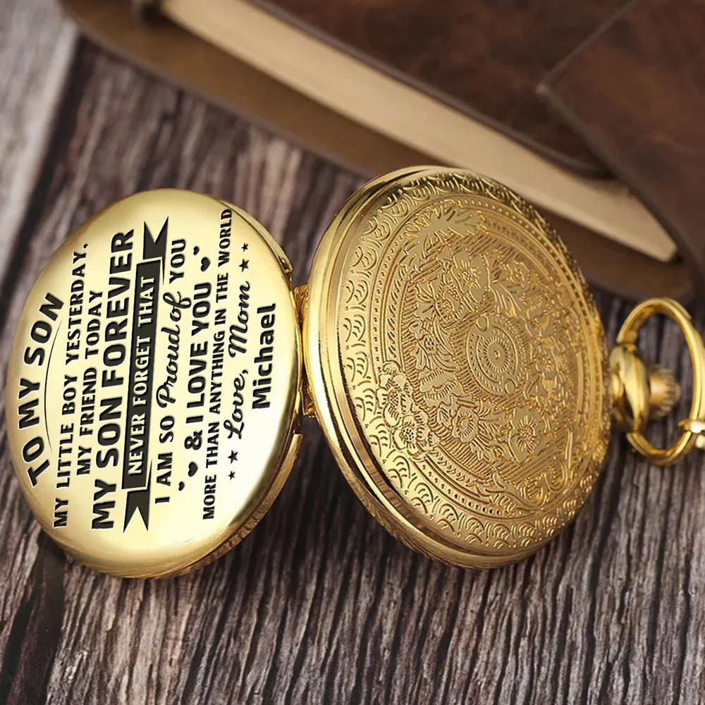Mother And Son Forever - Personalized Custom Pocket Watch - Image 2