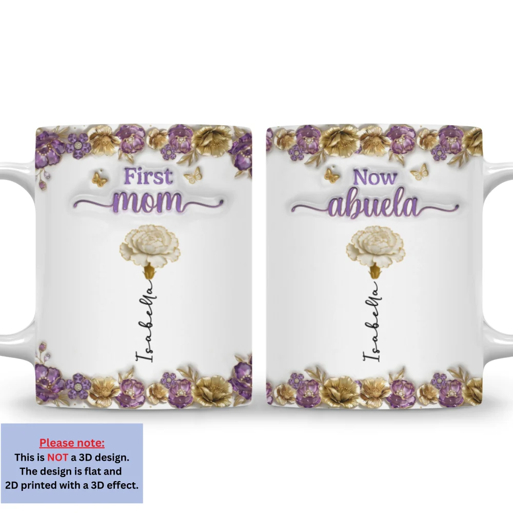 Mother Pearl Grandma Love - Personalized Custom 3D Effect Mug - Image 6