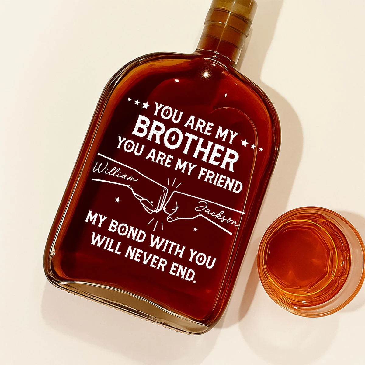 My Bond With You - Personalized Custom Spirits Decanter - Image 2