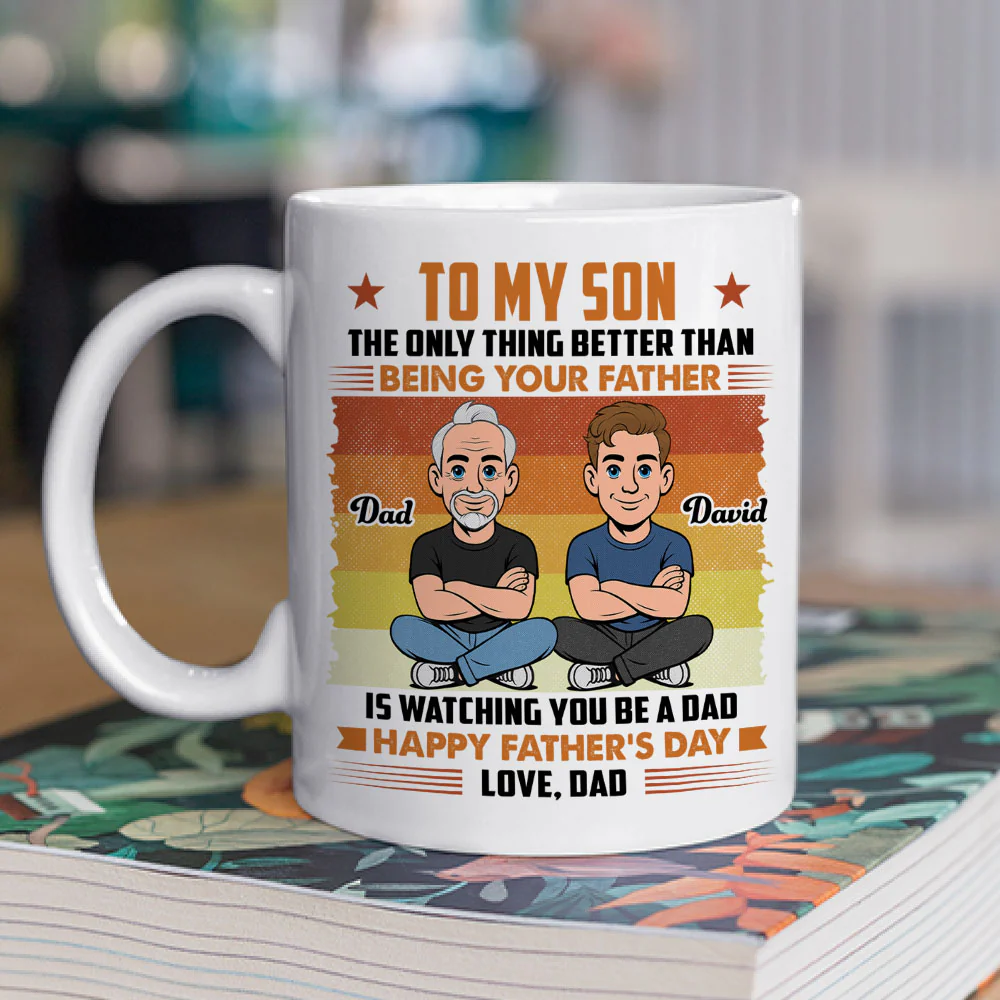 My Boy Grew Into A Dad - Personalized Custom Coffee Mug - Image 2