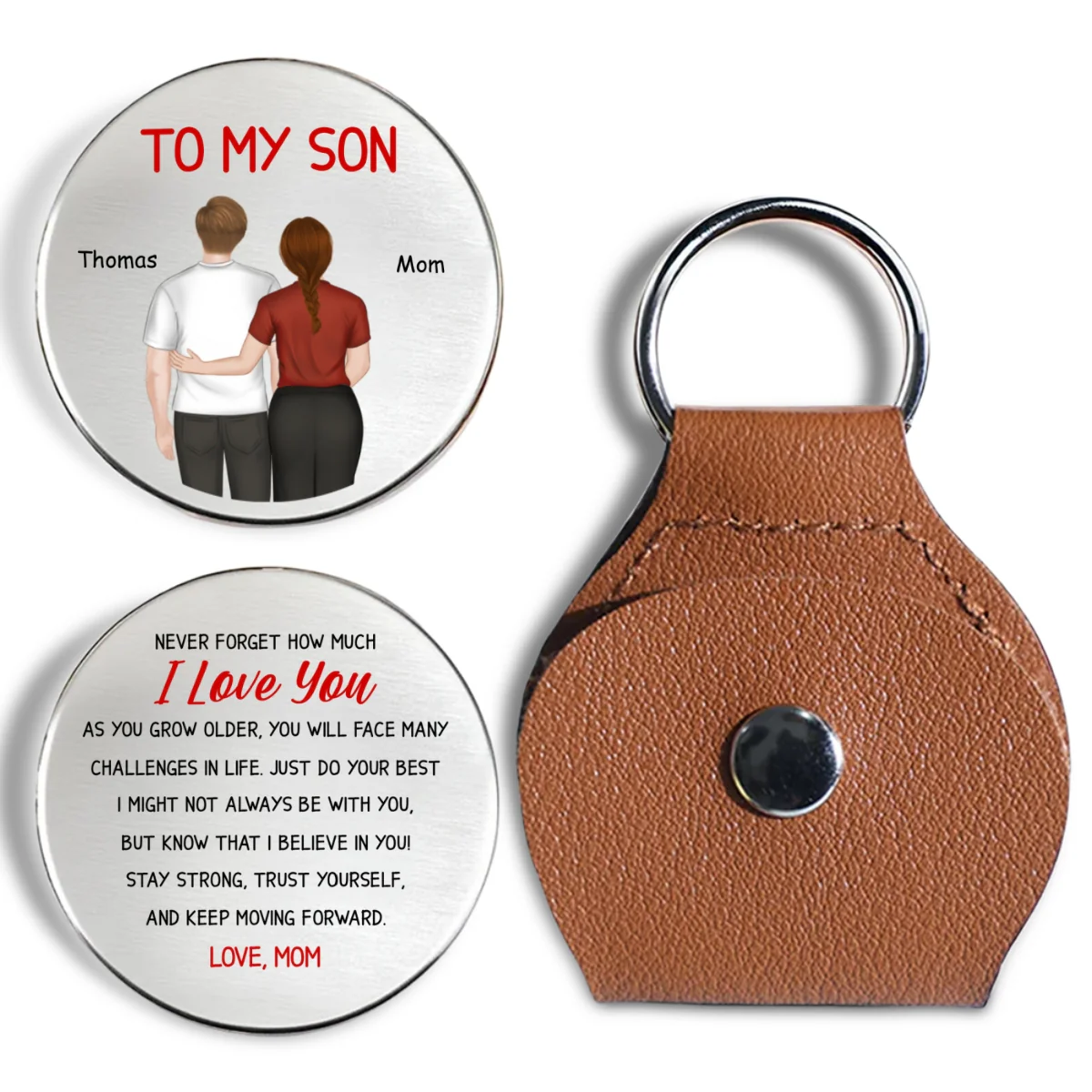 My Boy My Son From Mom - Personalized Custom Pocket Hug - Image 7