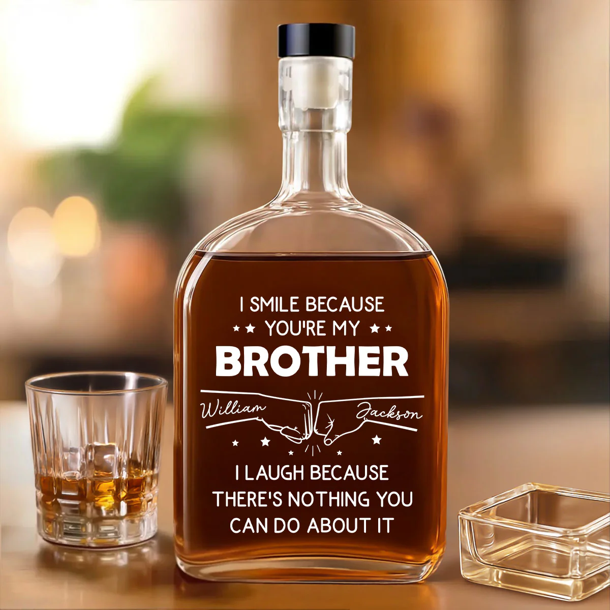 My Brother - Personalized Custom Spirits Decanter