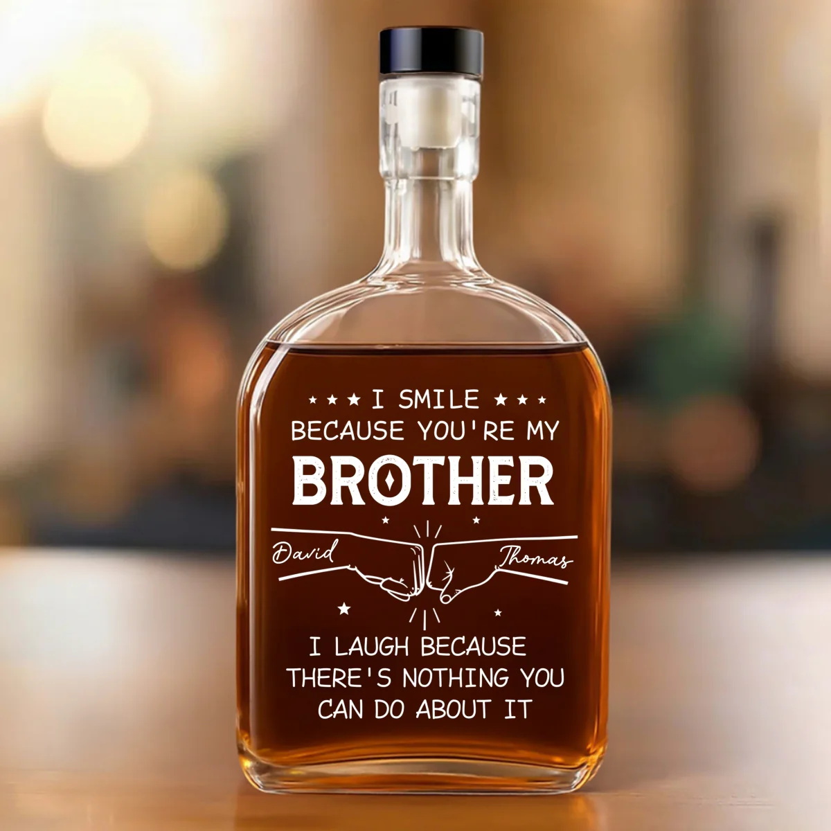 My Brother Version 2 - Personalized Custom Spirits Decanter - Image 7