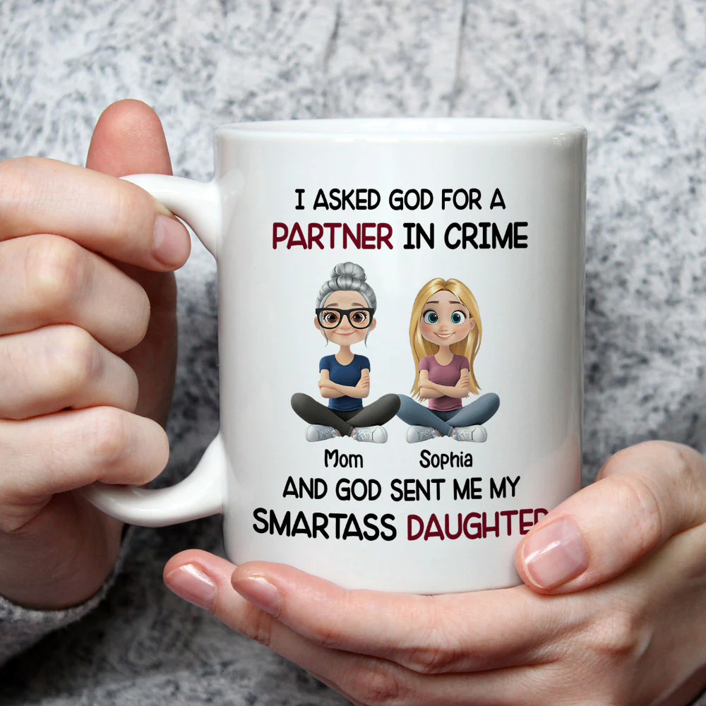 My Daughter As My Partner - Personalized Custom Coffee Mug - Image 3