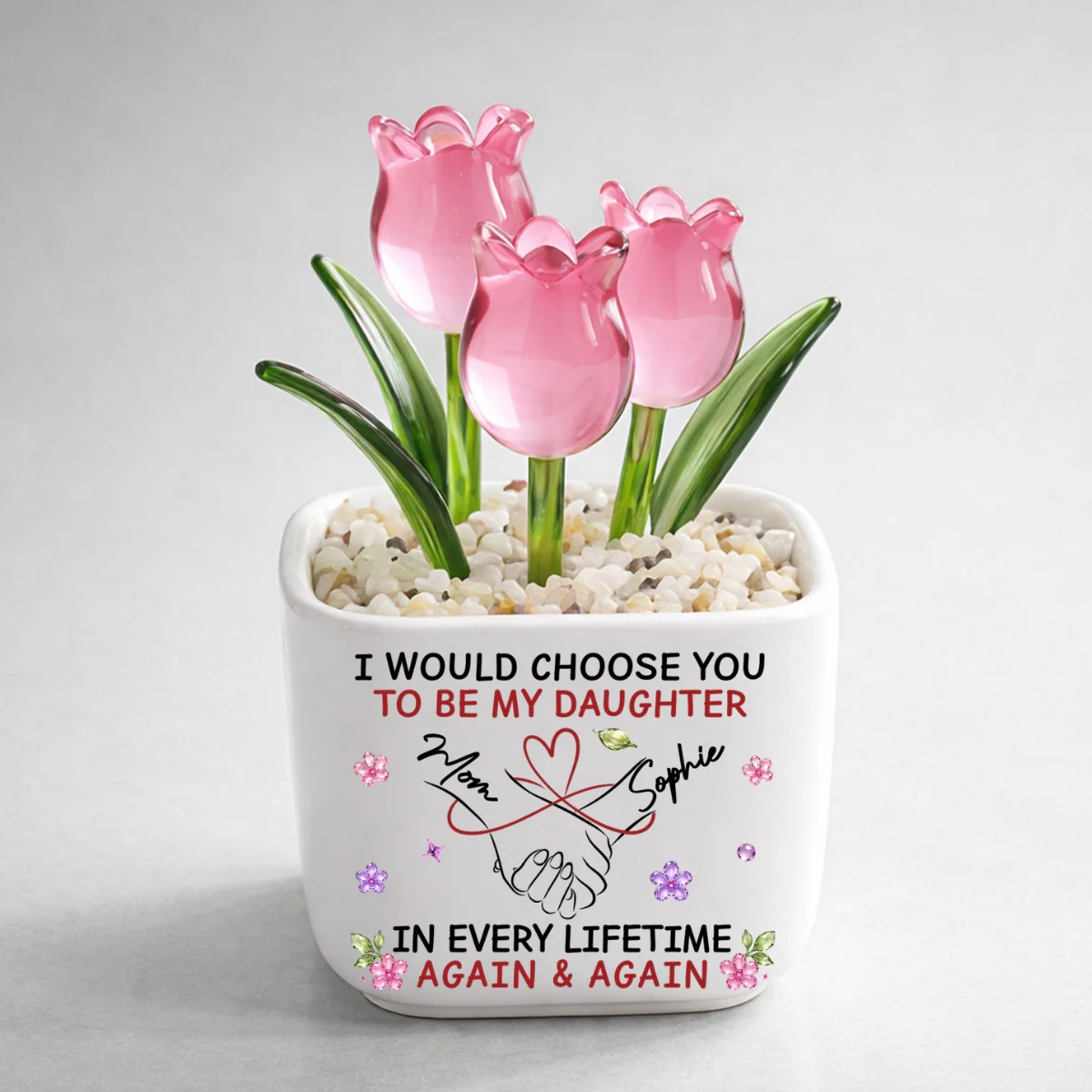 My Daughter - Personalized Custom Glass Everlasting Tulips - Image 10
