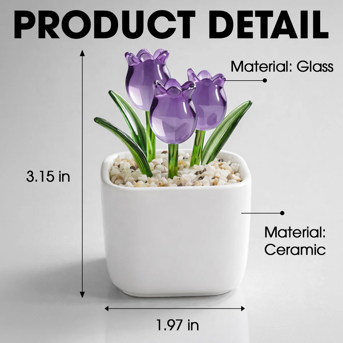My Daughter - Personalized Custom Glass Everlasting Tulips - Image 8