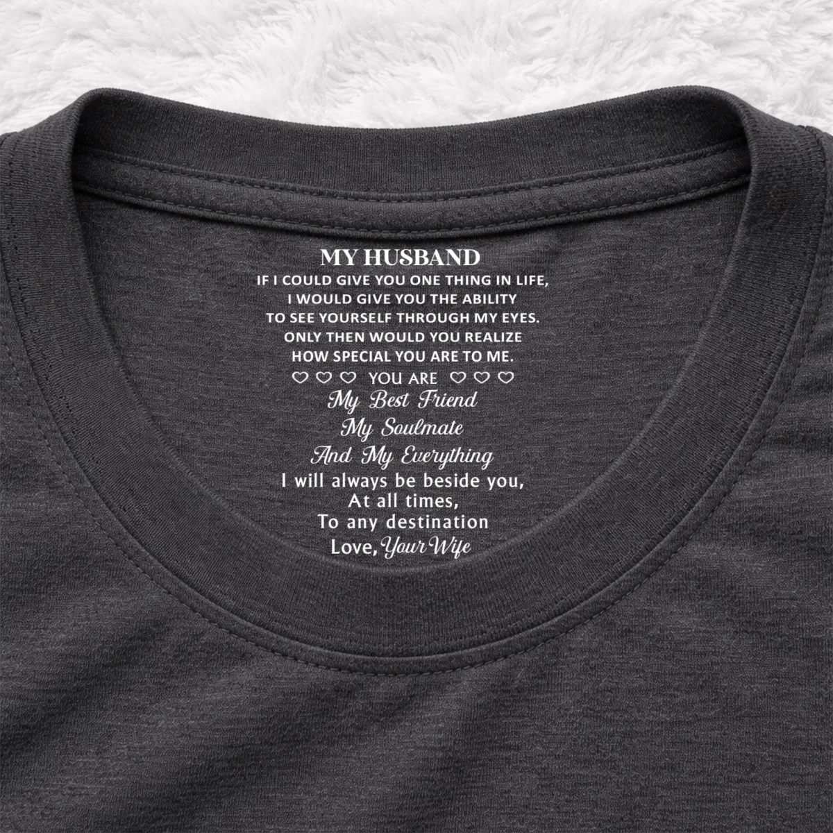 My Everything - Personalized Custom Inside Neck Print T-Shirt - Image 9