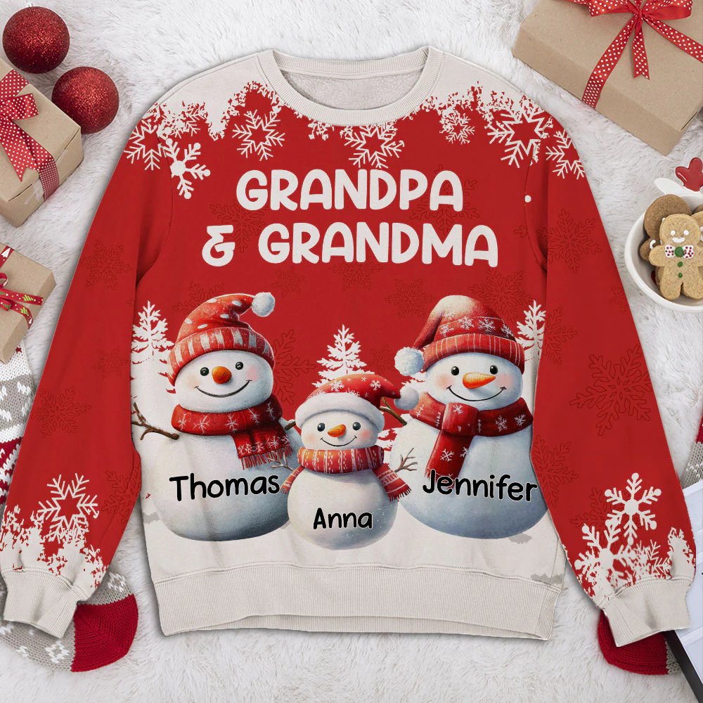 My Fav People Call Me Grandma Grandpa - Personalized Custom All-Over-Print Sweatshirt - Image 5