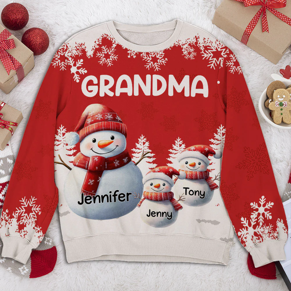 My Fav People Call Me Grandma - Personalized Custom All-Over-Print Sweatshirt - Image 3