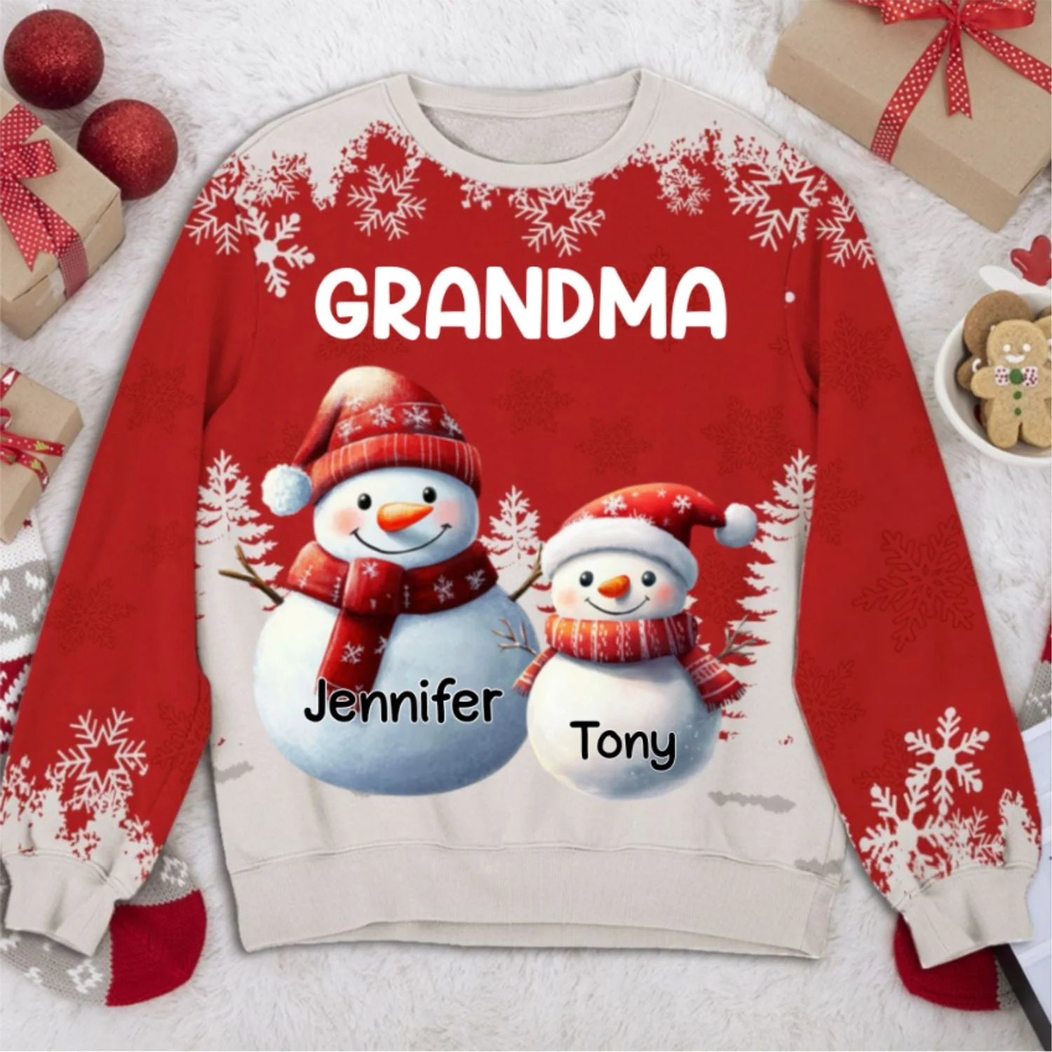 My Fav People Call Me Grandma - Personalized Custom All-Over-Print Sweatshirt - Image 7