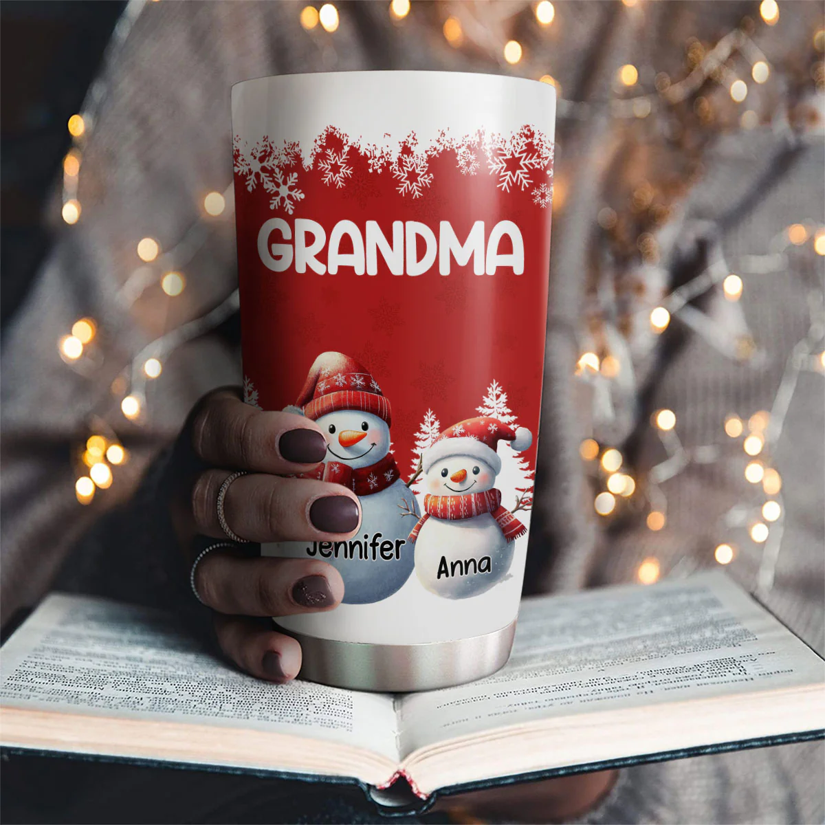 My Fav People Call Me Grandma - Personalized Custom Tumbler - Image 2