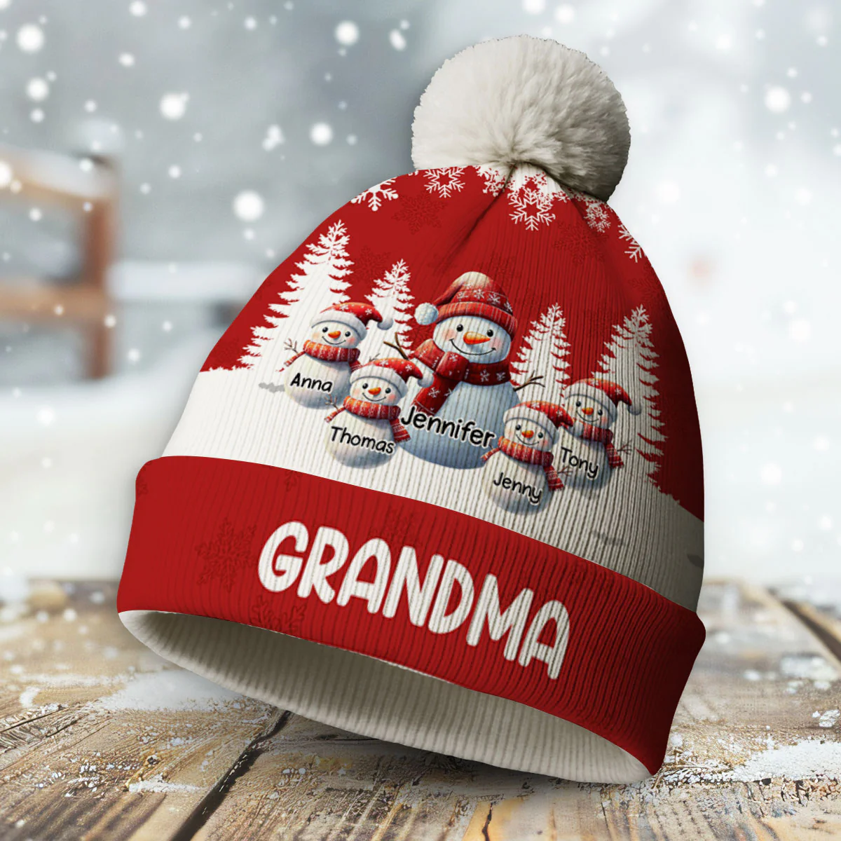 My Fav People Call Me - Personalized Custom Bobble Beanie Hat - Image 4