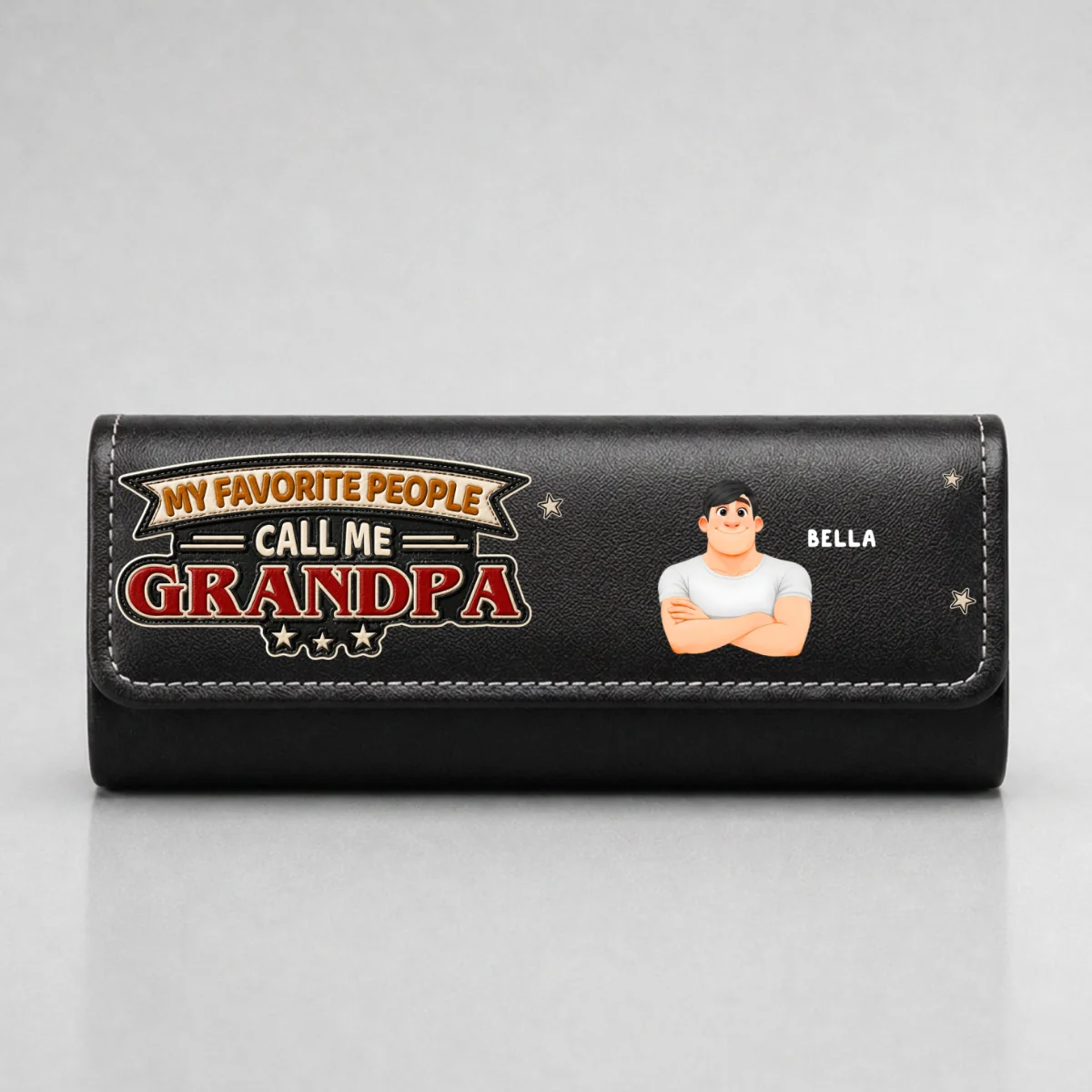My Favorite People Call Me - Personalized Custom Leather Eyeglass Case - Image 7