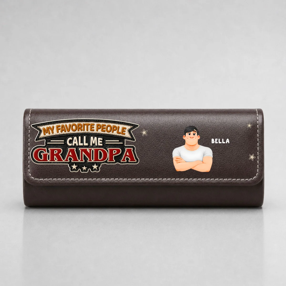 My Favorite People Call Me - Personalized Custom Leather Eyeglass Case - Image 9