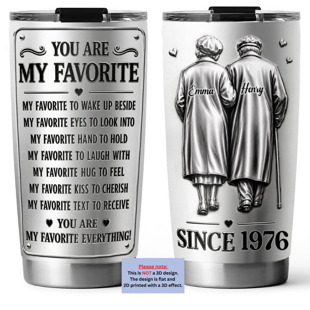 My Favorite - Personalized Custom 3D Effect Tumbler - Image 5