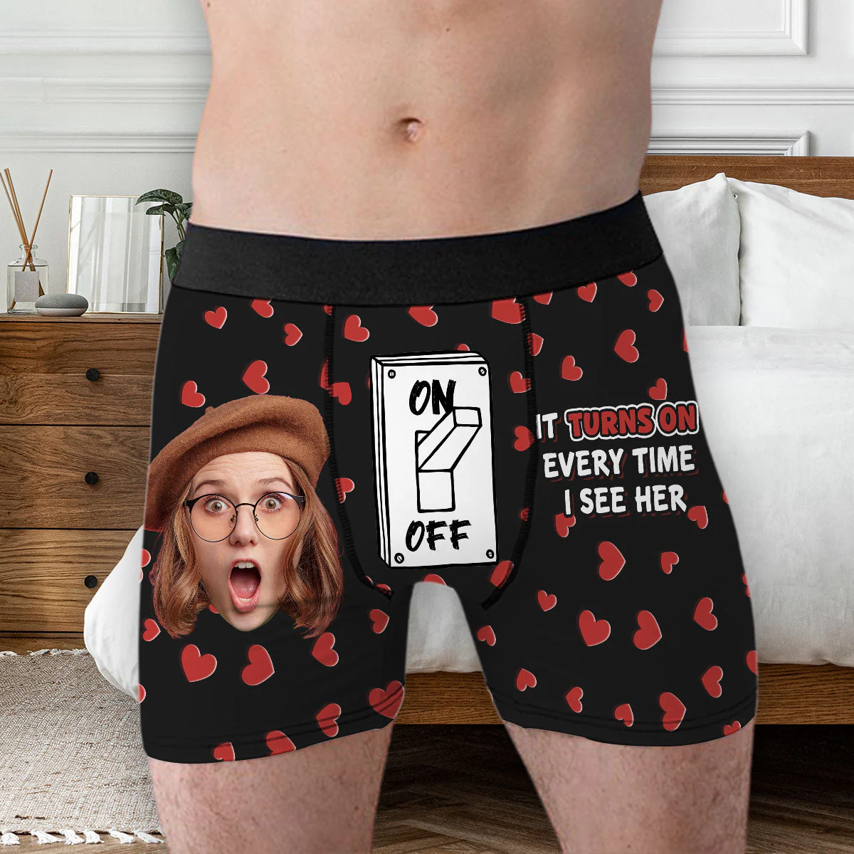 My Favorite Switch Is You - Personalized Photo Men's Boxer Briefs - Image 3