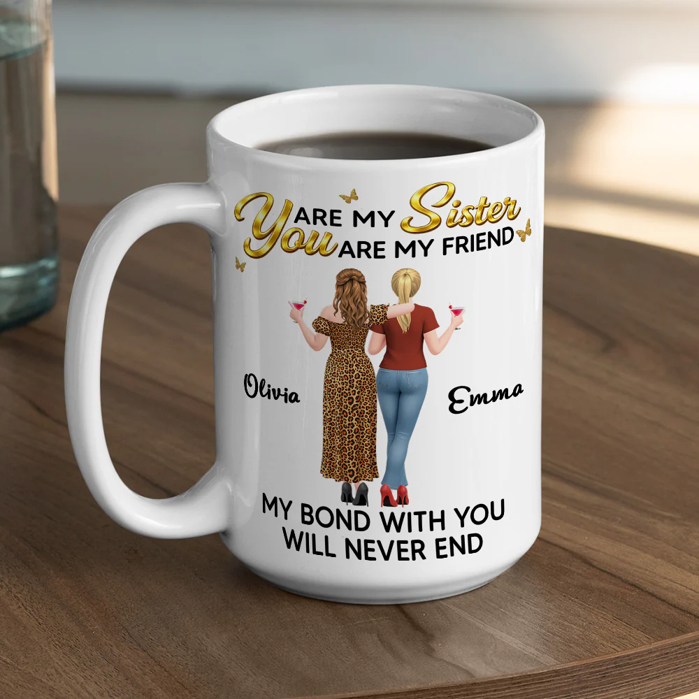 My Forever Friend My Forever Sister - Personalized Custom Coffee Mug - Image 5