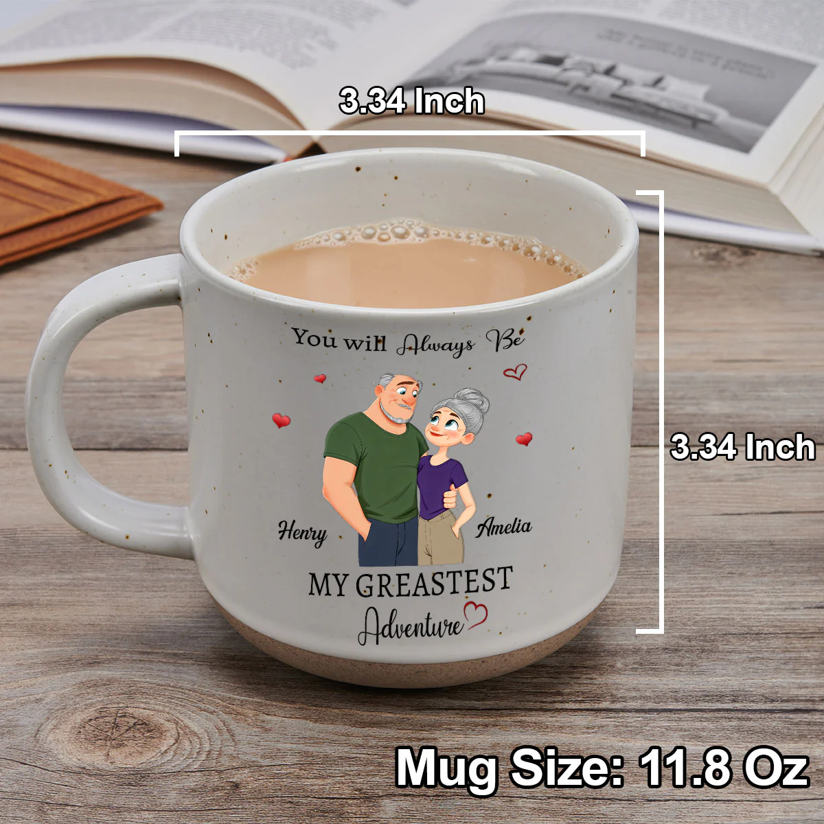 My Greatest Adventure - Personalized Custom Pottery Mug - Image 2
