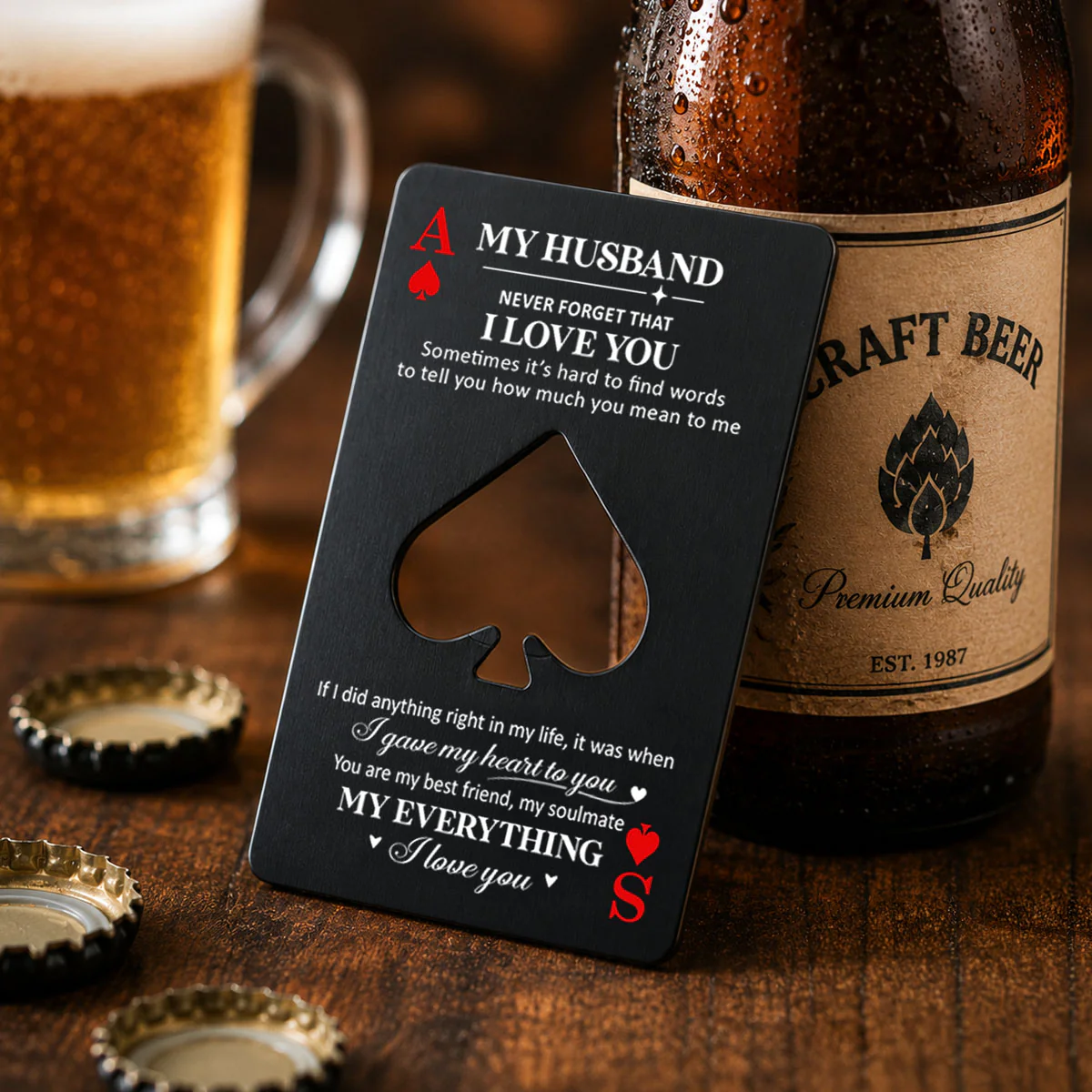 My Husband - Personalized Custom Ace Of Spades Bottle Opener - Image 2