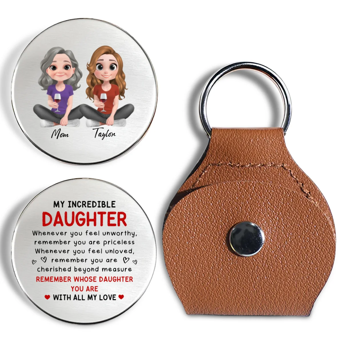 My Incredible Daughter - Personalized Custom Pocket Hug - Image 5