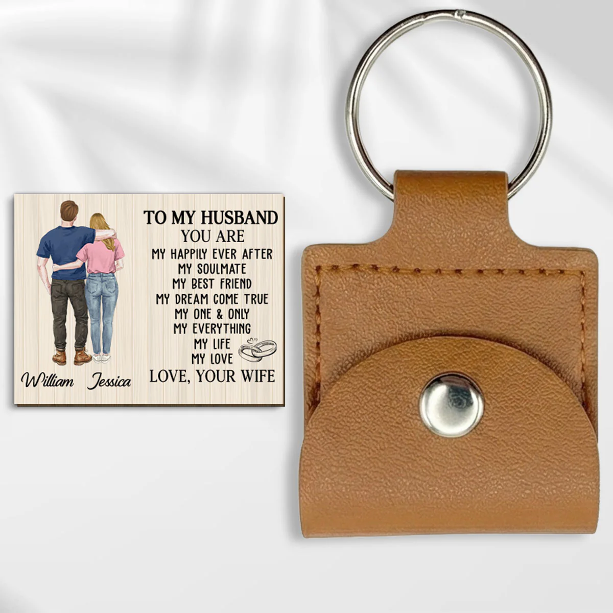 My Life My Love - Personalized Custom Wooden Pocket Hug