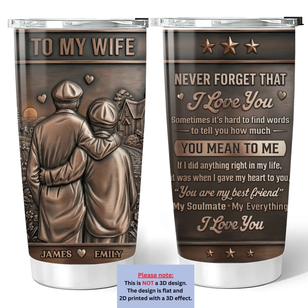 My Love For Wife - Personalized Custom 3D Effect Tumbler - Image 6