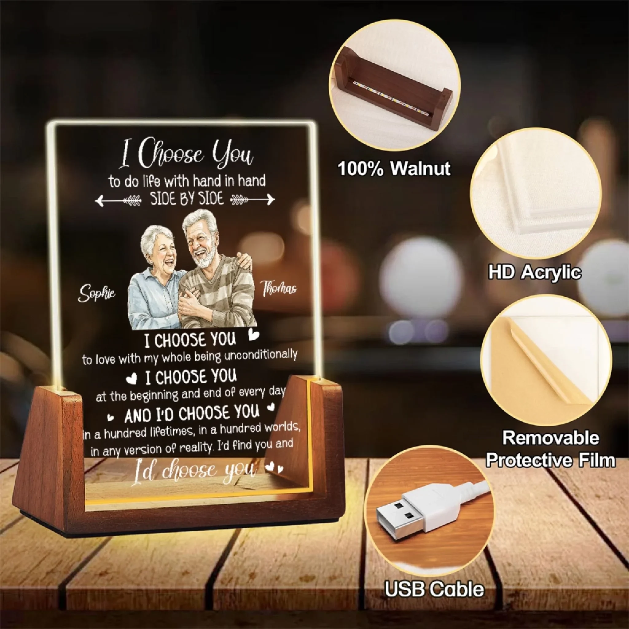 My Love My Choice - Personalized Custom Night Light - Image 7