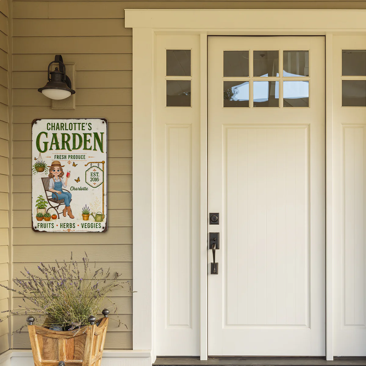 My Lovely Garden - Personalized Custom Metal Sign - Image 5