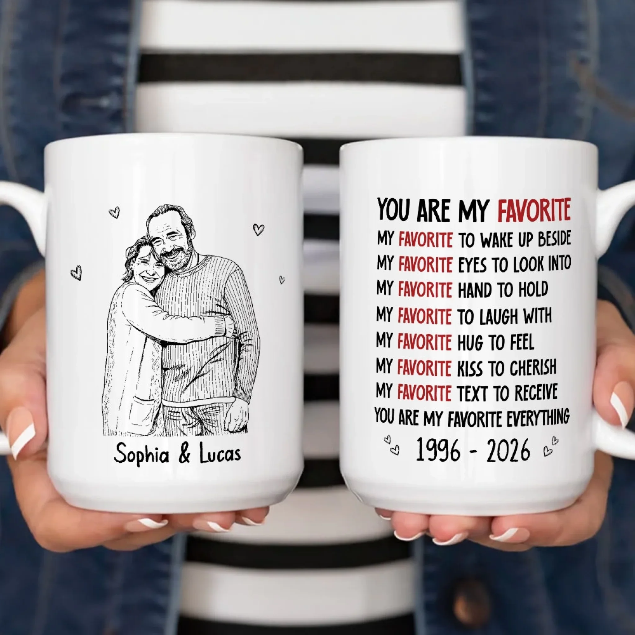 My Most Favorite - Personalized Custom Coffee Mug - Image 4