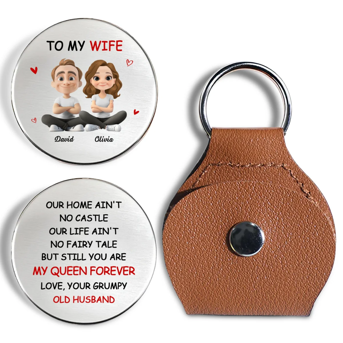 My Queen - Personalized Custom Pocket Hug - Image 6