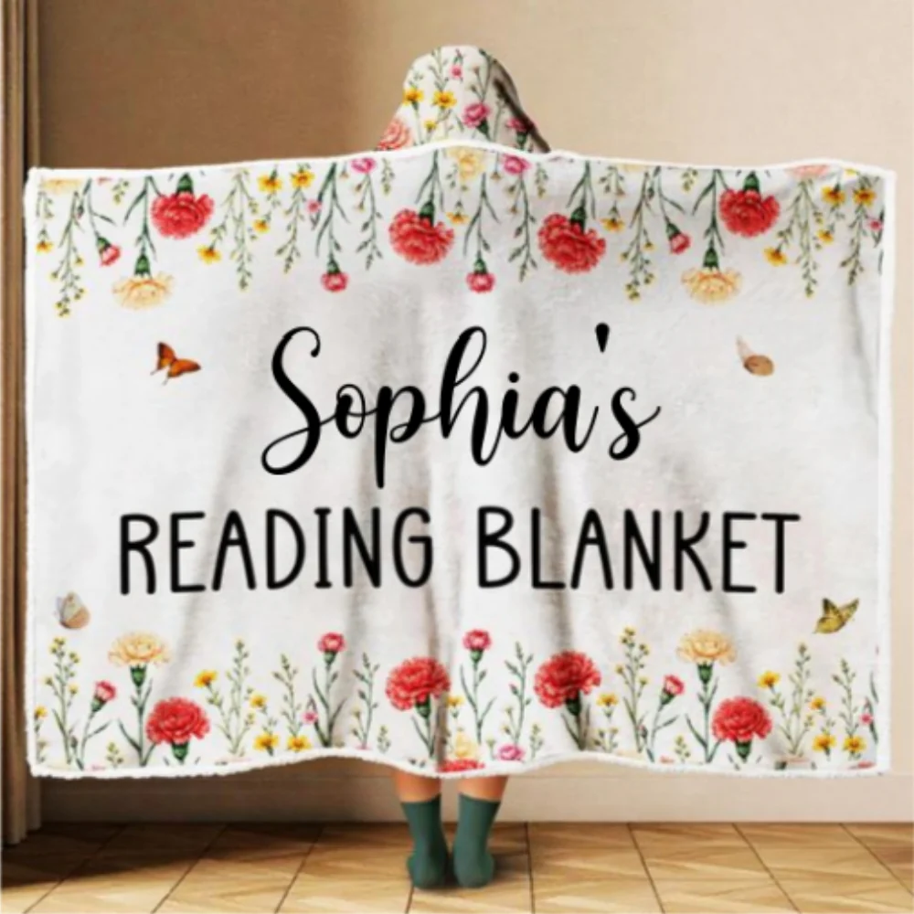 My Reading Blanket - Personalized Custom Hooded Blanket - Image 7