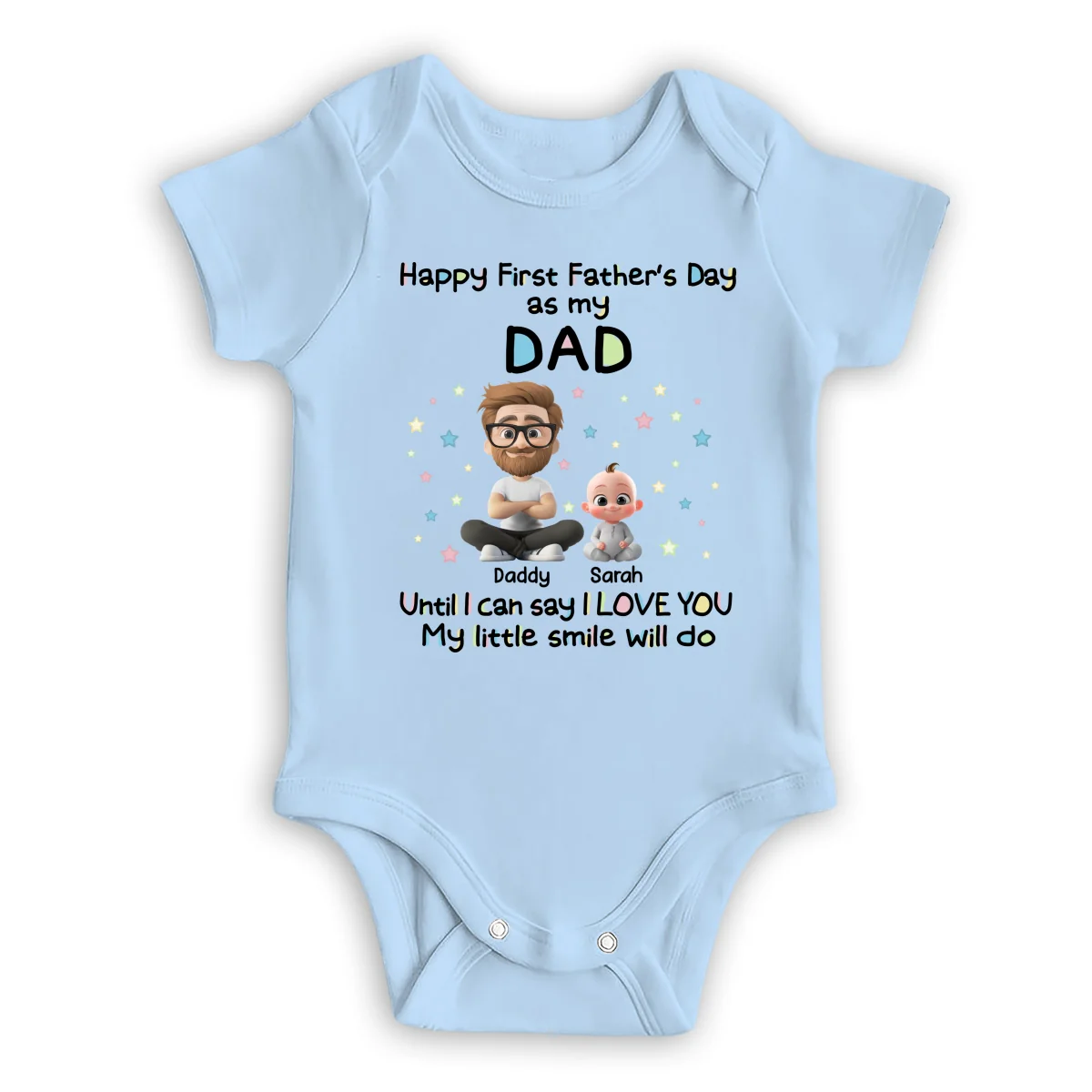My Smile For Daddy - Personalized Custom Baby Onesie - Image 9