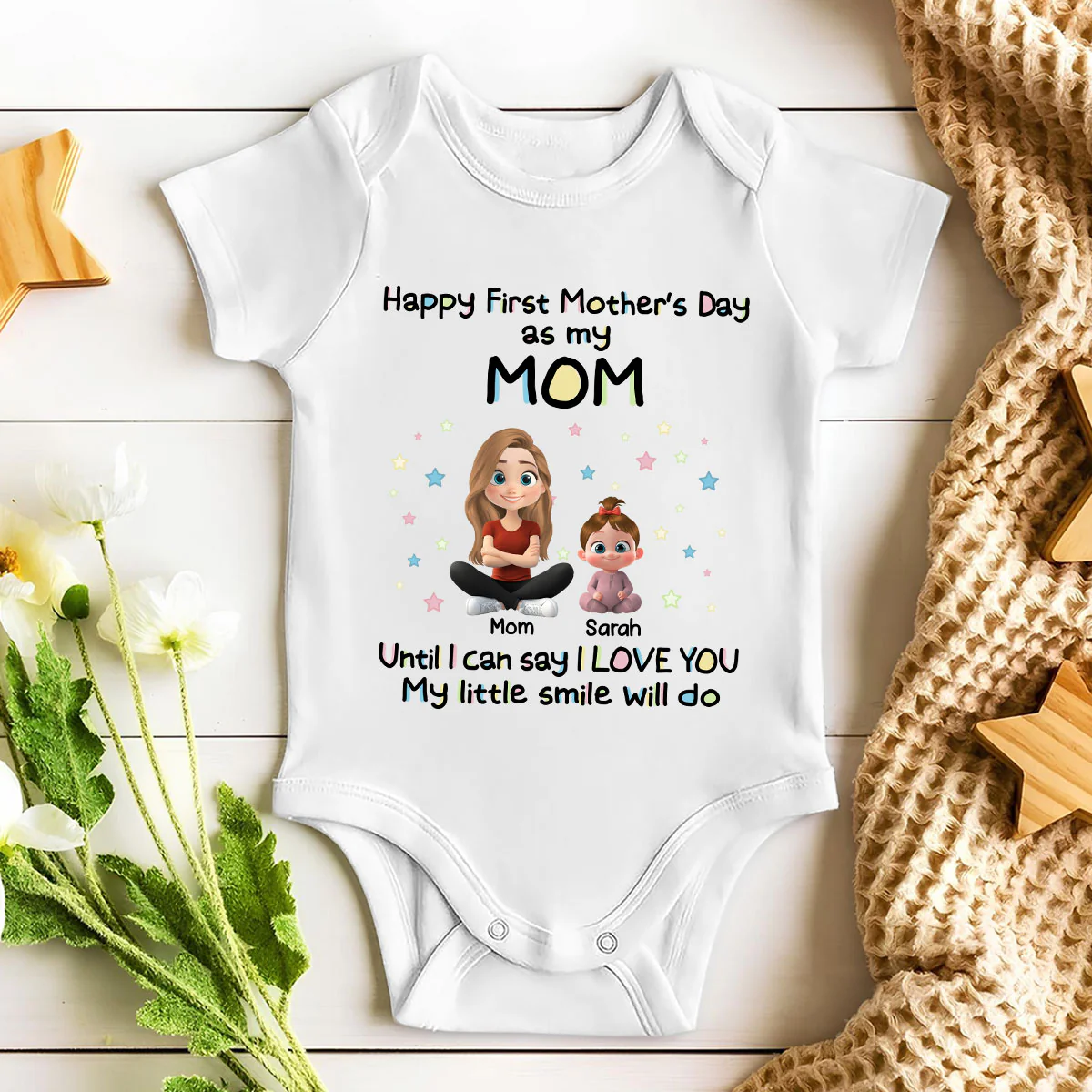 My Smile For You - Personalized Custom Baby Onesie - Image 3