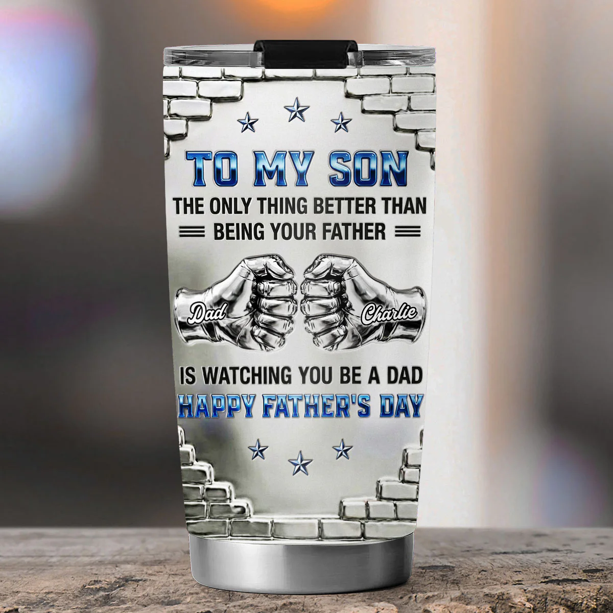My Son Be A Dad 2 - Personalized Custom 3D Effect Tumbler - Image 3