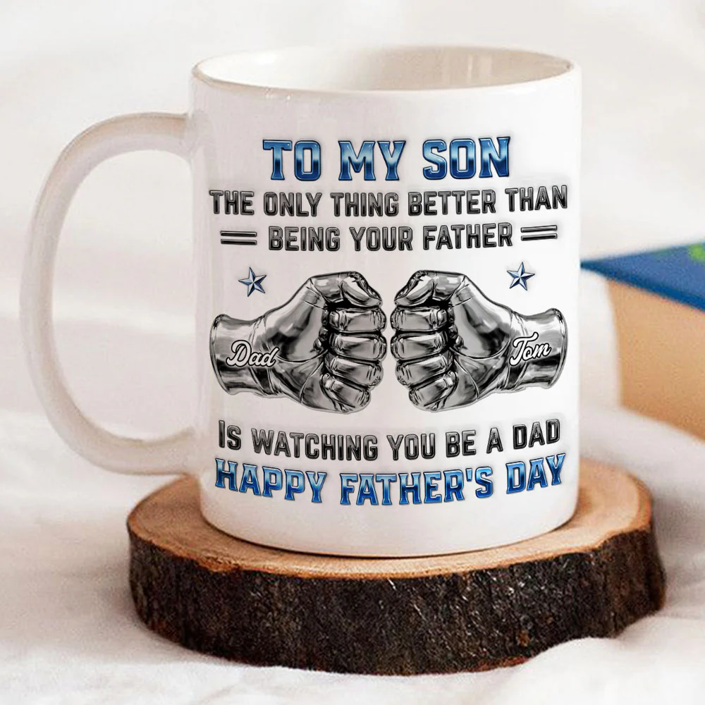 My Son Be A Dad 2- Personalized Custom 3D Inflated Effect Mug - Image 2