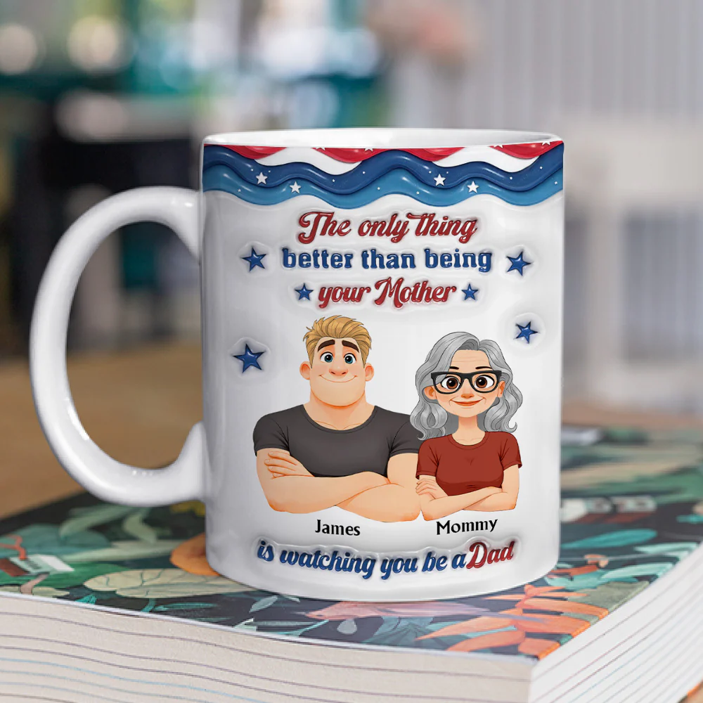 My Son Be A Dad - Personalized Custom 3D Inflated Effect Mug - Image 2