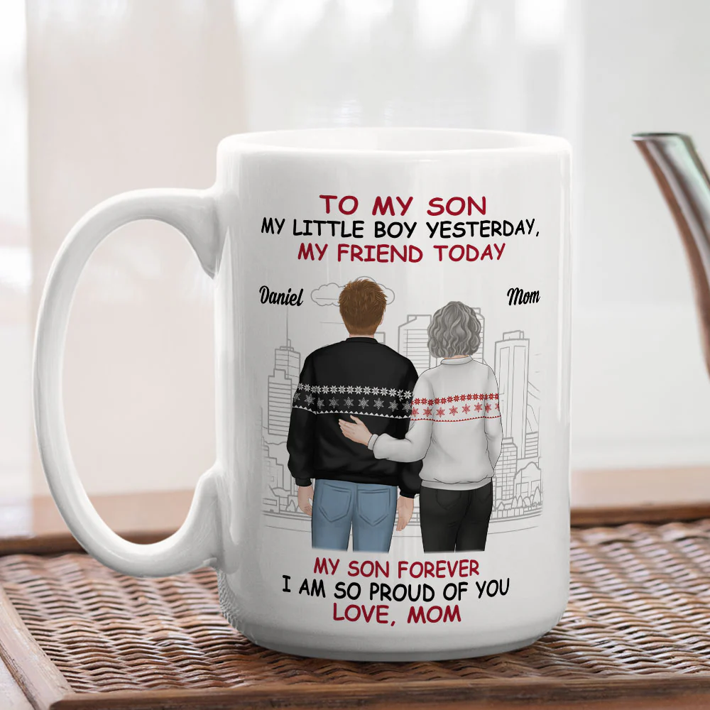 My Son My Shining Star - Personalized Custom Coffee Mug - Image 4