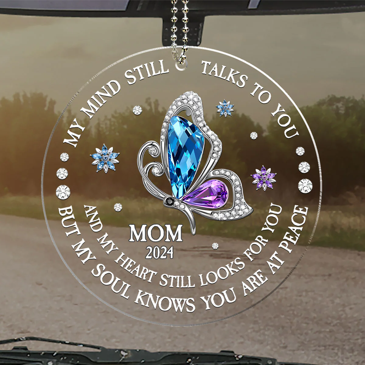 My Soul Knows You Are At Peace Ver 2 - Personalized Custom Car Ornament - Image 4