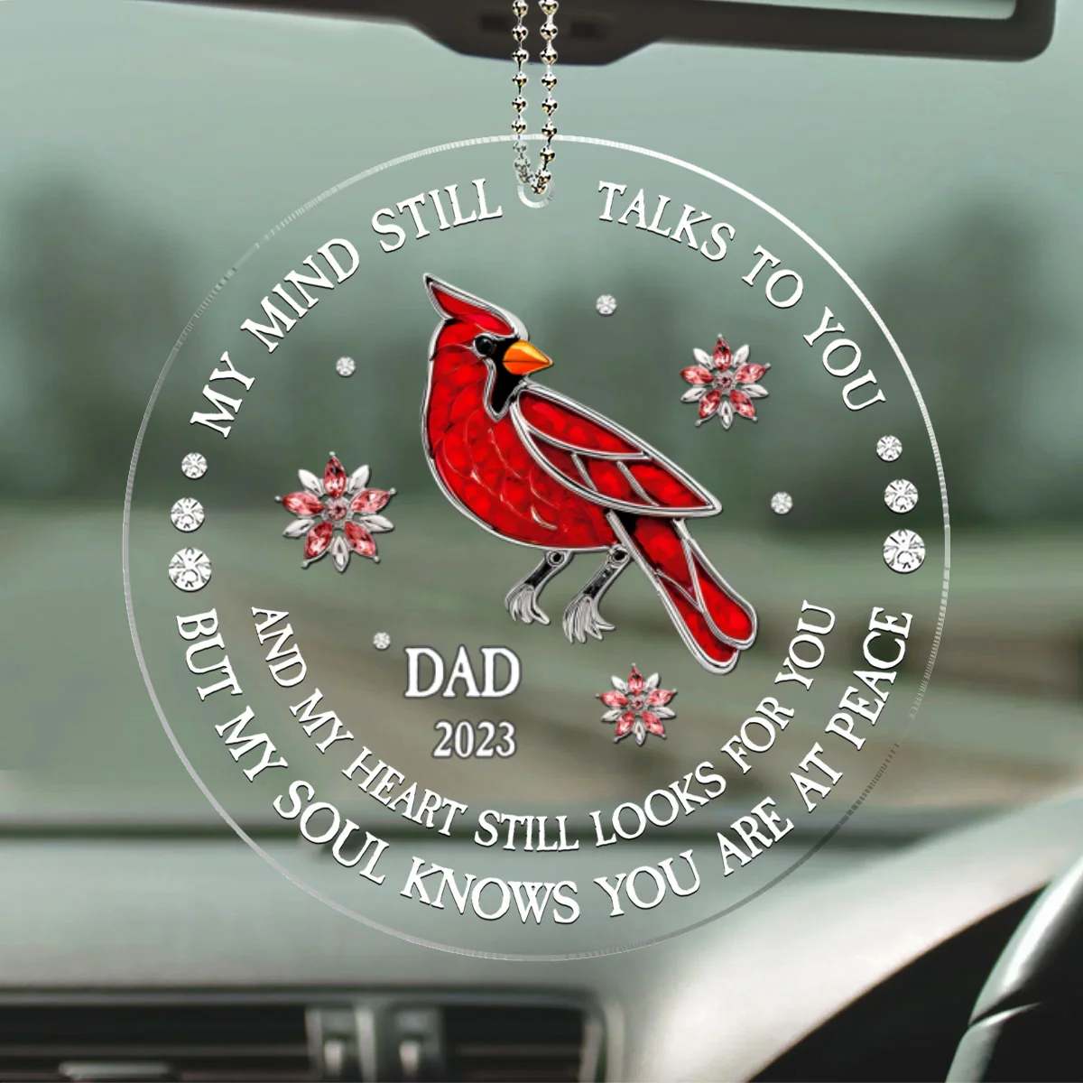 My Soul Knows You Are At Peace Ver 2 - Personalized Custom Car Ornament - Image 6