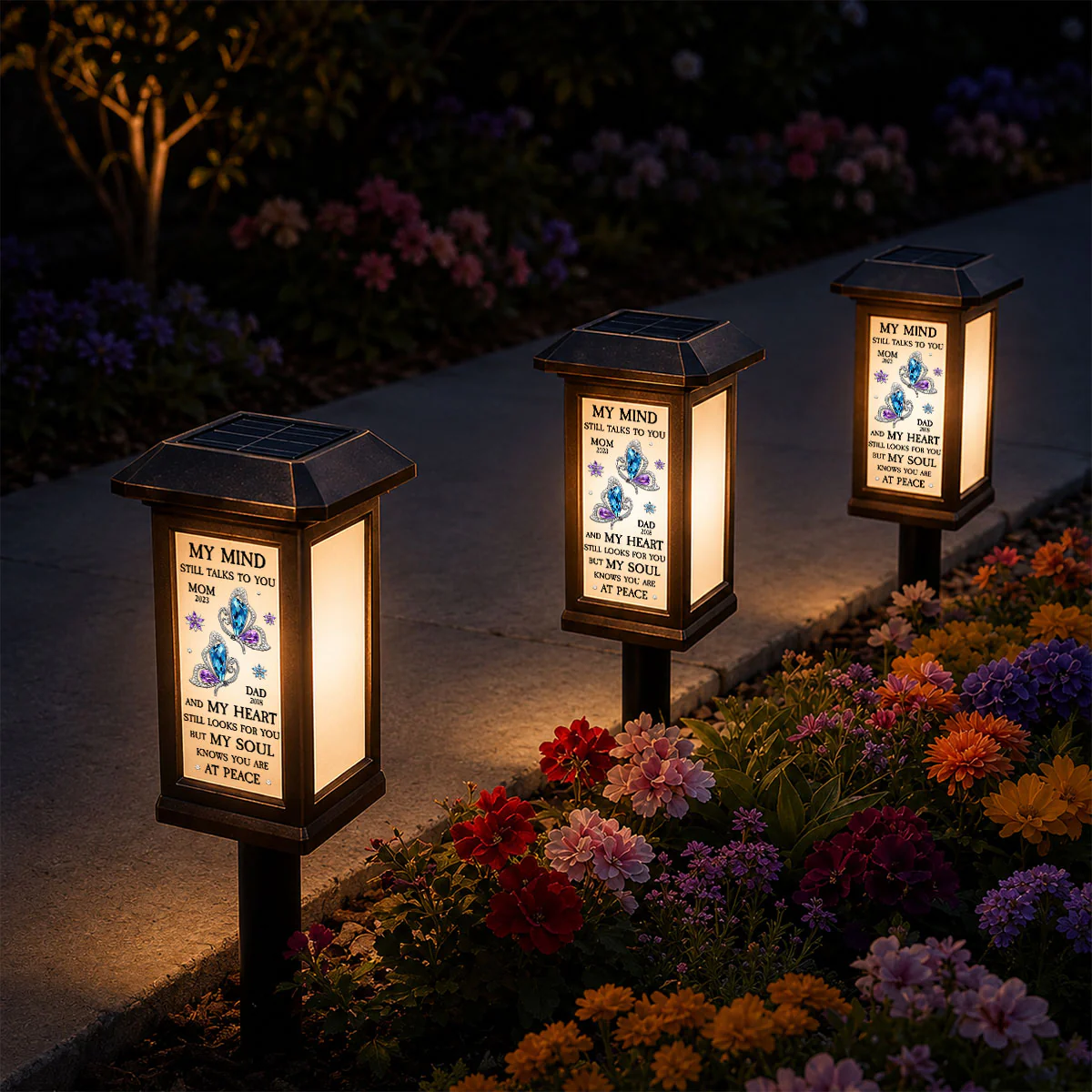 My Soul Knows You Are At Peace - Personalized Custom Solar Garden Light - Image 5