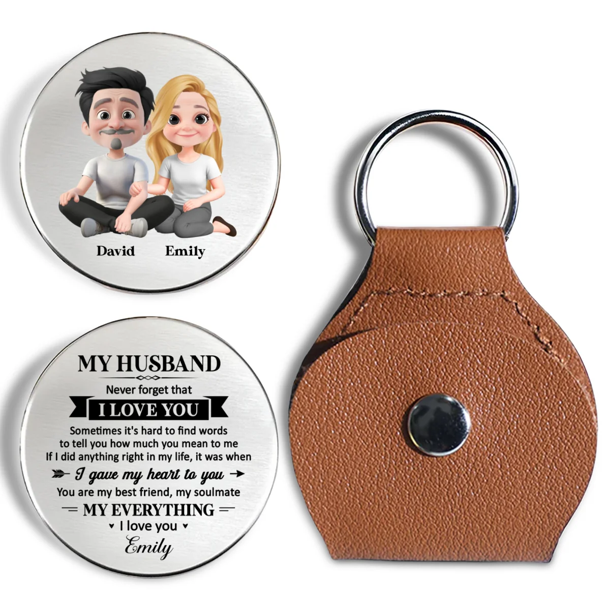 My Soulmate And My Everything - Personalized Custom Pocket Hug - Image 6